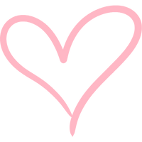 Simple pink heart outline graphic