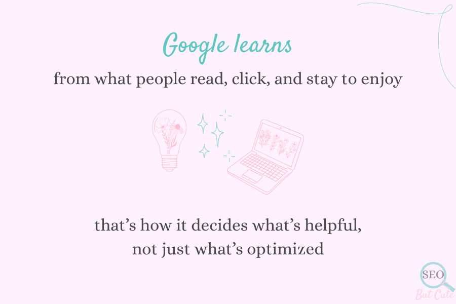 Graphic explaining how google learns