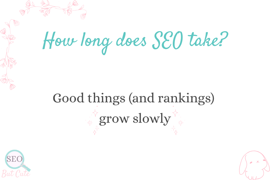 how long does SEO take quote graphic